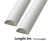 D-Line 30mm x 15mm White Mini Trunking And Joints Cable Management