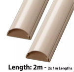 D-Line 30mm x 15mm Magnolia Mini Trunking And Joints Cable Management