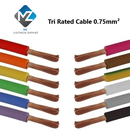 0.75mm² Tri-Rated Cable - All Colours - BS6231 - 1 metre