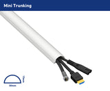 D-Line 30mm x 15mm Magnolia Mini Trunking And Joints Cable Management