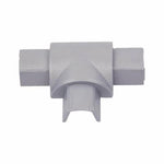 D-Line Equal Tee - 16 x 8mm - Smooth Fit - Aluminium (Silver) Trunking Connector Cable Hide