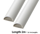 D-Line 16mm x 8mm White Trunking And Joints Cable Management