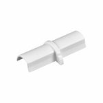 D-Line Coupler - 16 x 8mm - Smooth Fit - White Trunking Connector Cable Hide