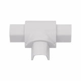 D-Line Equal Tee - 16 x 8mm - Smooth Fit - White Trunking Connector Cable Hide